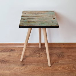 Hanah Home Mesa Auxiliar Verde, Beige y Negro
